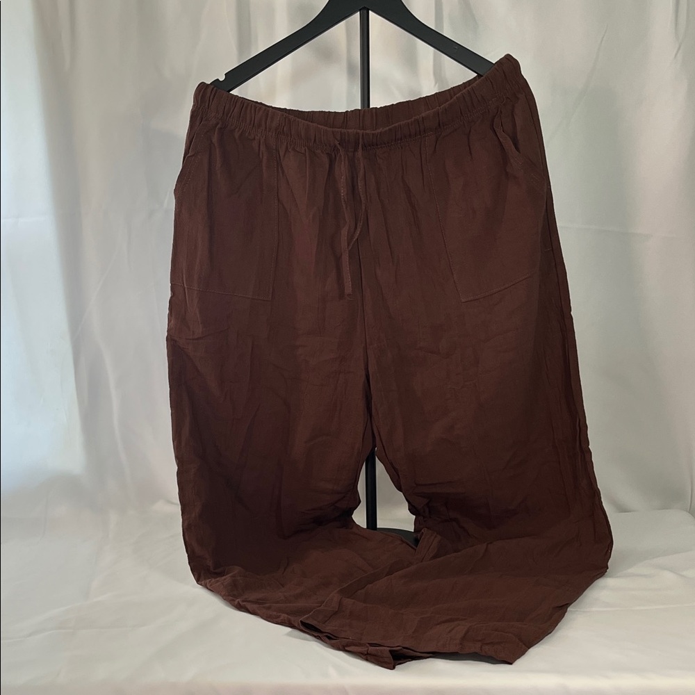 Brown Relaxed Fit Pants